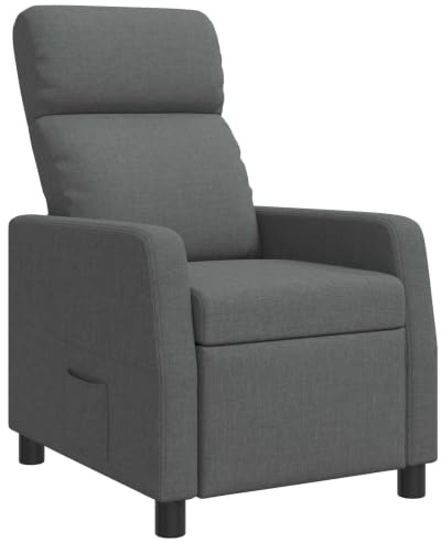 vidaXL Lutstol Mörkgrått tyg