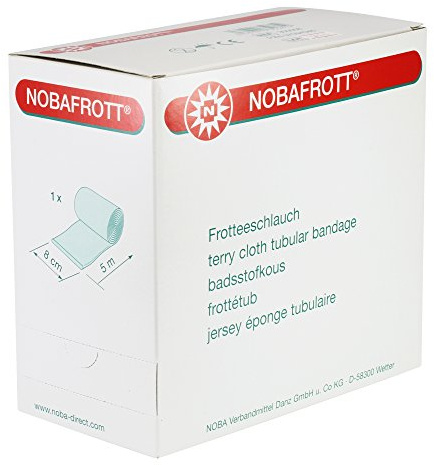 NOBAFROTT® Frotteeschlauch elastisch gerollt 5 m, Größen:8 cm