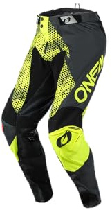 O'NEAL | Motocross-Hose | Enduro Motorrad | Strapazierfähige Denierstoffe, Mit großer Bewegungsfreiheit, Athletische Passform | Pants Mayhem Covert | Erwachsene | Charcoal Neon-Gelb | Größe 32/48