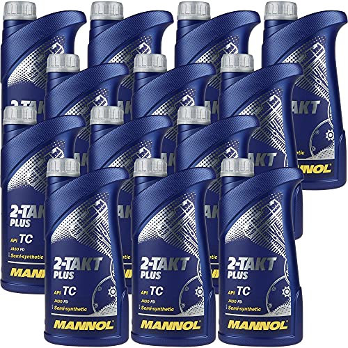 QR-Parts Set 85474482 MN7204-1 13x1 Liter MANNOL 2-Takt Plus API TC Öl Motorradöl Scooter Teilsynthetisch