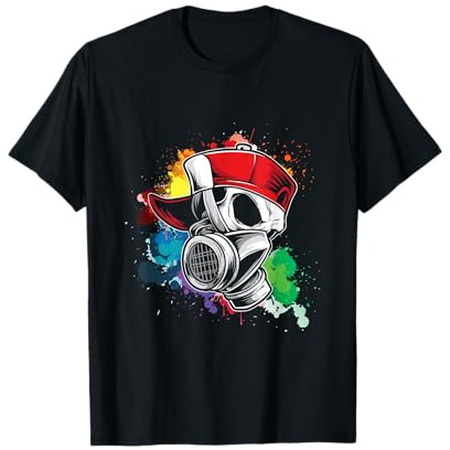 Graffiti Artist Gas Mask Spray Paint Graffiti Tag Wrap T-Shirt
