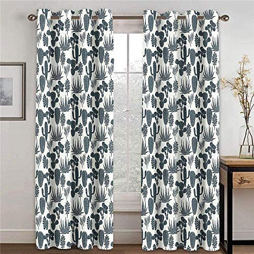 Gardinen mit ösen Pflanze 2er-Set VerdunkelungsVorhang, 3D Printing Shading Vorhänge für Schlafzimmer，100% Polyester Mikrofaser, Gesamtgröße: 150x166CM