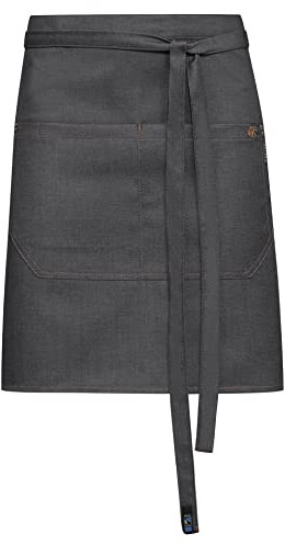 GREIFF Vorbinder Denimoptik Latzschürze Bistro Moda Service 90x50cm In mehreren Farben - Farbe: Anthrazit