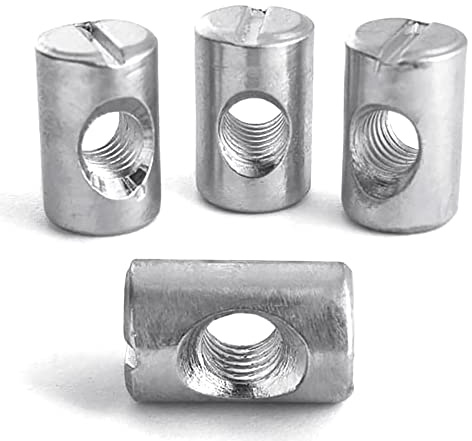 M8 (8 mm x 18 mm) Écrou de meuble symétrique en zinc (lot de 10)