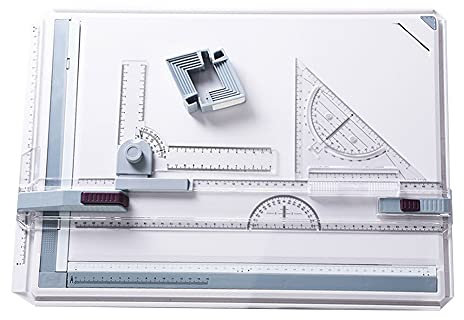 BYYLECL Zeichenbrett A3 Zeichentische mit parallelem Bewegungswinkel-Messsystem, multifunktionales Zeichenwerkzeug für Designer-Zeichnen