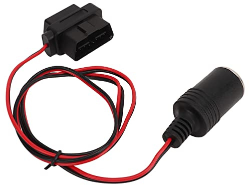 OBD2 Adaptateur Allume-cigare pour Voitures avec OBD, OBD2 Adaptateur Prise Allume-cigare 16 Broches T Head Connecteur Femelle Cordon D'alimentation