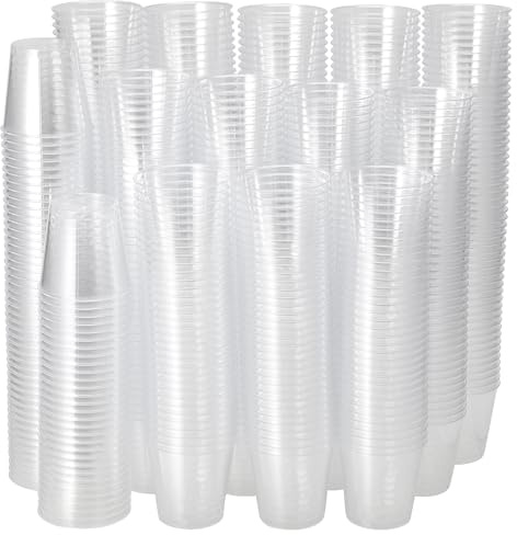 MAHIONG 600 Pack Shot Glass, 30ml Plastic Shot Glasses, 1oz Mini Clear Shot Glasses for Tasting, Sample Tasting Cups for Christmas, Parties, Events, and Celebrations