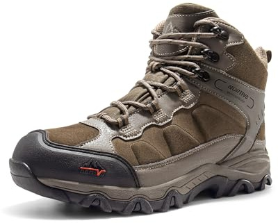 NORTIV 8 Men's Waterproof Hiking Boots Outdoor Mid Trekking Lightweight Mountaineering Shoes Paladin,Size 10,Coffee,JS19004M