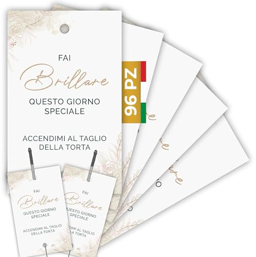 Etichette Scintille Luminose Matrimonio 96pz MADE IN ITALY (ES-01)
