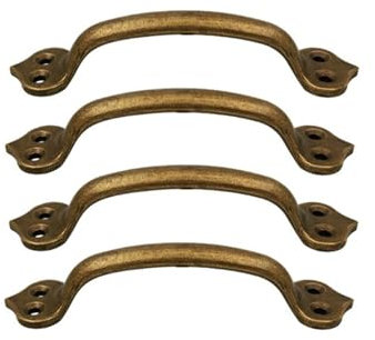 4 Piece Door and Window Antique Door Handle Wooden Door Knob Vintage Brass Pulls Drawer Wooden Window Old Cabinet Door Brass Wardrobe Pulls