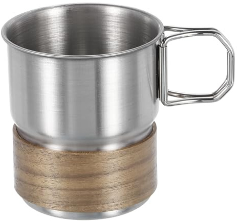 sourcing map Gobelets en acier inoxydable 304 avec poignée et manchons, verres à eau à double paroi incassables pour la maison, le bureau, le bar, le restaurant