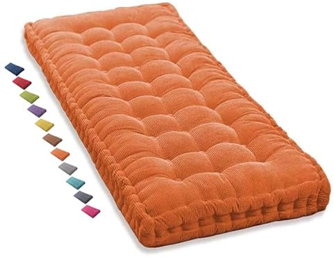 Outdoor 2-Sitzer Veranda Schaukel Bankkissen 3-Sitzer Gartenkissen für drinnen und draußen wendbar orange Stuhlauflage und Bürostuhl Gartenbank Kissen Set 100 cm 120 cm 140 cm 150 cm 2