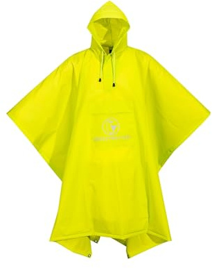 SCHIETWETTER Unisex Erw. Unisex Regenponcho Schauerregen Eva, Regenjacke, Funktionsjacke, Fahrradbekleidung, wasserdicht, mit Kapuze Lime OS