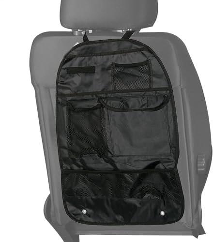 Rücksitz-Organizer für Auto, wasserdicht, Auto-Rücksitz-Organisationsschutz, multifunktionale Autositz-Aufbewahrung für Snacks, Wasserflaschen, Getränke, Roadtrips und Auto-Innenraum-Organizer