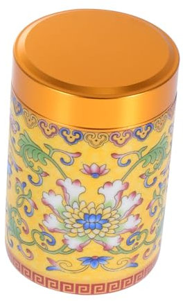 STOBAZA Decorative Tins Lids Tea Storage Holder Tea Tin Porcelain Can Airtight Coffee Container