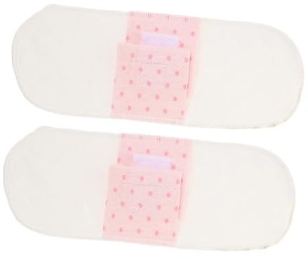 Outanaya Assorbenti Mestruali Lavabili Riutilizzabili in Cotone Bianco 2 Pezzi Extra Protezione Morbidi Traspiranti per Donne e Donne in Gravidanza