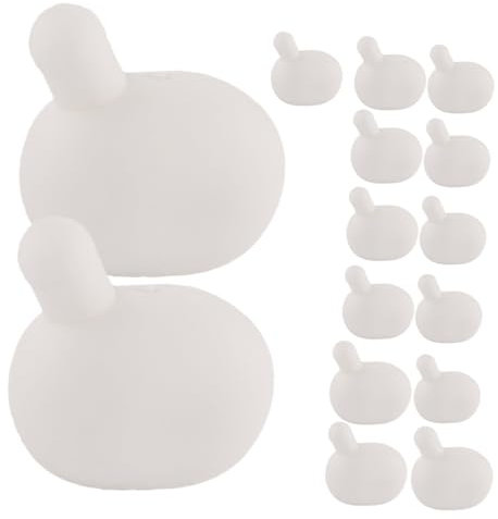 OSALADI 15stücke Teiliges Silikon Seifenblasen Ersatzteile Kleine Weiße Blaseneinsätze Weiche DIY Bubble Insert Bällchen Für Interaktive Quietsche-spielzeuge Komfortabel Und Leicht Zu Rein
