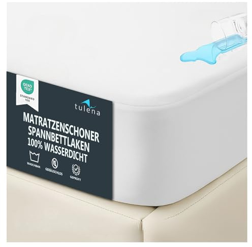 TULENA Wasserdichter Matratzenschoner 100x200 cm – Inkontinenzauflage für Kinder, Senioren & Pflege – Geräuschlos, Waschbar, Oeko-TEX Zertifiziert, Schutz bei Bettnässen