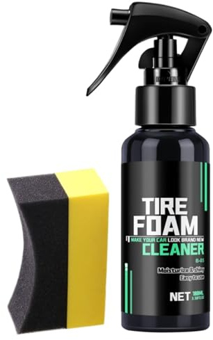 Spray Pulitore Gomme, Spray per la Pulizia dei Cerchioni, Attrezzi Idrorepellenti Per Pulizia Polacco Auto Manutenzione Gomma Lavaggio Veicoli Cura Quotidiana