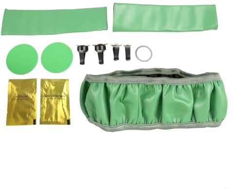 Set di accessori per interni del veicolo, tra cui coprivolante, cuscinetti di sicurezza per spalle, clip per bocchetta dell'aria, cuscinetti per cinture di sicurezza e portachiavi Start per una