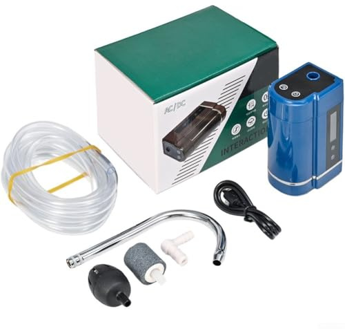 Aérateur de pompe à oxygène pour étangs à poissons et aquariums, double puissance AC/DC avec batterie 2200 mA et 4000 mA, capacité de pompage de 35 l/min avec éclairage LED pour pêche de nuit (pêche