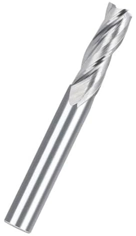 Fresa de extremo plano 3 flautas, vástago 0,175 mm, fresa CNC, broca carburo for cortar madera y metal, 1 unidad(3.175x3.175x17x40mm)