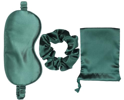 ibasenice 3 Pièces Masque de Sommeil pour Voyages avec Cordon pour Cheveux Masque de Voyage Opaque pour Avion et Train Ensemble