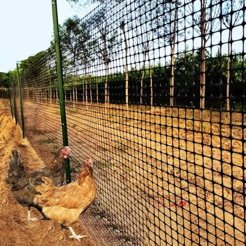 SSDDLZEQ Valla de jardín, Barrera for Animales, Valla de Seguridad for Exteriores en Rollo (para Perros, gallinas y Gatos), Pantalla de Seguridad de plástico Reutilizable(1.5x50m(5x164ft))