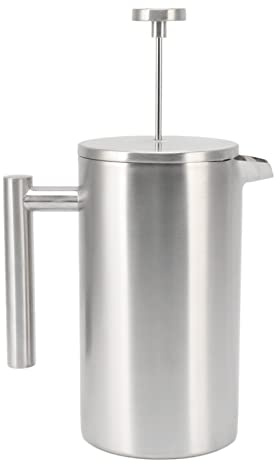 Fydun de Prensa Francesa de Acero Premium Menos – 1 Litro Aislada, Apta para Lavavajillas, Prensa Portátil para café y té con Filtro, Ideal para Uso en Exteriores y Cámaras