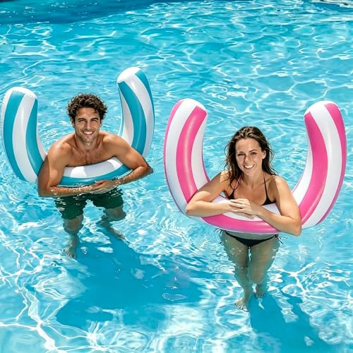 Luftmatratze Pool, 2 Stück Pool Zubehör Wasserhängematte, Luftmatratze Wasser Schwimmring Erwachsene, Schwimmnudel Aufblasbare Nudel Schwimmbad Schwebend Pool Spielzeug