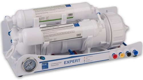 Wagner Blue Umkehrosmose Wasserfilter EXPERT (600 GPD / 2200 Liter/Tag)| 3 stufige Osmoseanlage für Aquarium | Professioneller Wasserfilter zur Herstellung von Osmosewasser