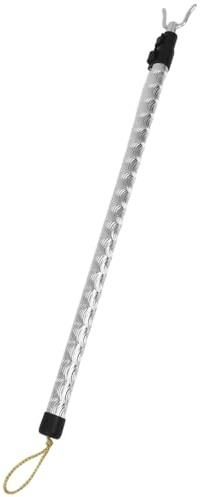 LABRIMP Asta Forte Argento di Appendibiti Telescopica in Alluminio Lega e Portata Lunghezza Regolabile per Armadio e Balcone