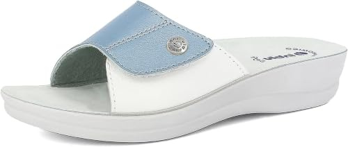 inblu Ciabatte Donna Comode, Fascia Colorata, Chiusura a Strappo, Plantare Anatomico