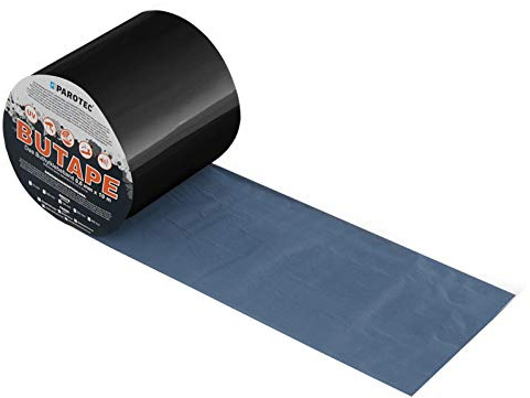 Parotec BuTape Aluminium Butylband für Dachreparatur 75 mm x 10 lfm Schwarz | Alu-Dichtband – Wasserdicht, UV- & Witterungsbeständig, starke Haftung auf vielen Untergründen – 7 Farben