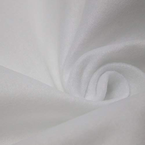 AK TRADING CO. 72-Inch Wide 1/16” Thick Acrylic Felt Fabric for Arts & Crafts, Cushion and Padding, Sewing Projects, Kids School Projects, DIY Projects & More. - Snow White, 1 Yard (AK-FELT-WHITE-1YD)