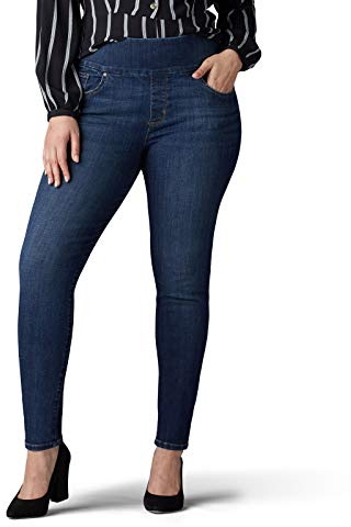 Women's Plus Size Sculpting Slim Fit Skinny Leg Pull On Jean, Land Slide, 16