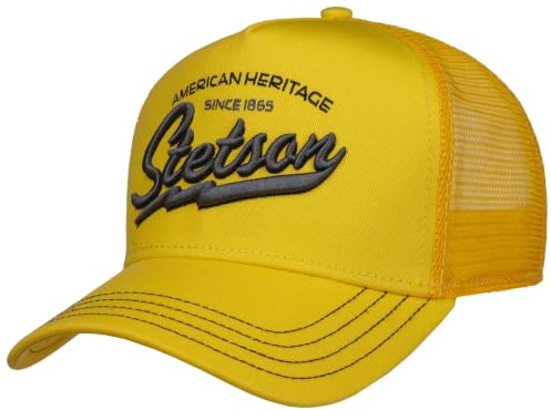 Stetson Since 1865 Trucker Keps Herrar - snapback cap basebollkeps Snapback, med skärm, skärm Sommar-Vinter Vår Sommar Höst Vinter - One Size gul