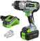 WORKPRO Llave de Impacto Inalámbrica 20V, 300NM Atornillador Impacto con Batería 4,0 Ah, Mandril de 13 mm(1/2), Velocidad Variable hasta 3200rpm, Cargador Rápido, Luz LED