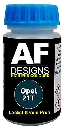 Alex Flittner Designs Lackstift für Opel EISENHERZ metallic 21T | Lackstift geeignet für Farbcode: 21T und Farbname: EISENHERZ metallic