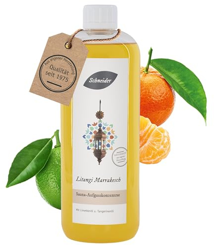 Saunabedarf Schneider Sauna Aufguss Konzentrat Litangi Marrakesch - 250ml, naturreine, ätherische Öle, wohltuender Saunaaufguss & langanhaltendes Dufterlebnis