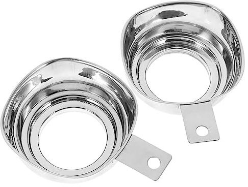 Yardwe Embudo De Boca Ancha Acero Inoxidable 2 Piezas, Embudo De Transferencia De Aceite, Diseño Resistente y Fácil De Limpiar, Uso Doméstico Para Líquidos Como Aceite, Zumo y Cerveza