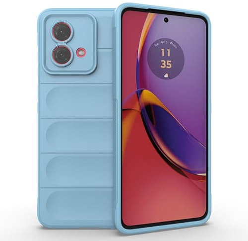 SEAHAI Funda para Motorola Moto G84 5G Estuche, [Diseño de Bolsa de Aire Anticaída] Robusto Carcasa de Suave Silicona Ligera PC + TPU Bumper Anti-caída Rubber Caso - Azul Claro