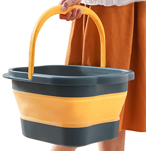 JINGAN Foldable Foot Spa | Foot Soaking Bath Basin | Pedicure Bowl with Massager | Stress & Fatigue Relief Footspa for Women & Men