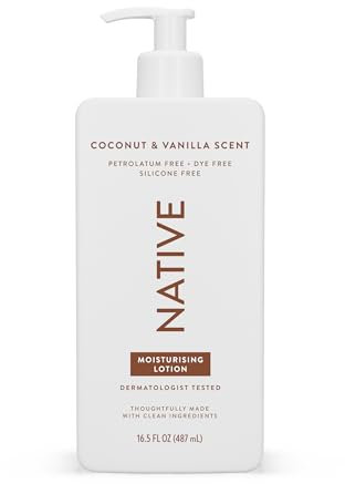 Native - Lotion Corporelle Femme et Homme – Sans Silicone ni Colorant – Parfum Coco et Vanille - Lotion Hydratante pour les Mains et le Corps - Parfum Coco et Vanille (487 ml)