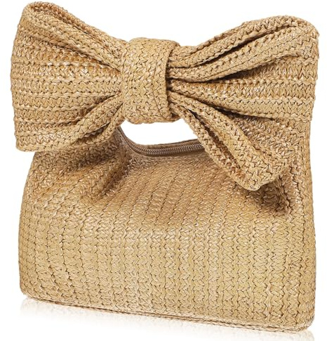 SAFIGLE Damen Strohtasche - Strohkorbtasche Tasche Gewebt - Stroh Clutch Geldbörse Strohtasche Für Frauen