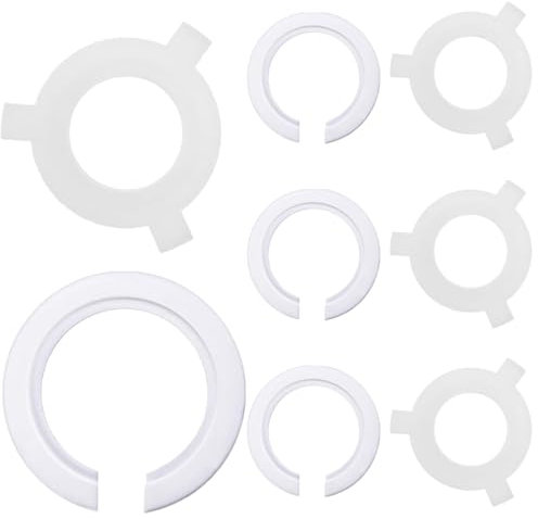 EIHI 8Pcs E27 zu E14 Lampenschirm Ring Konverter,Erhältlich in flacher und geknöpfter Ausführung zu unterstützen Lampenschirm mit Duplex Ring Fitting Lampenschirm Adapter Ringe
