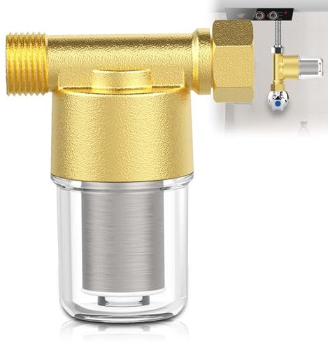 Pipeline Préfiltre Pour Système d'Eau de 3/4 - Élément Filtrant en Acier Inoxydable 304 de 40 μm, Pompe en Ligne avec Maille en Laiton