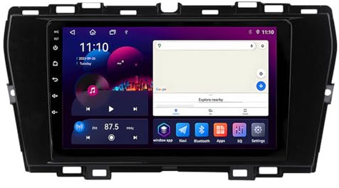 Android 14 Car Stereo 9 inch Double Din Touch Screen Car Radio for SsangYong Tivoli 2019-2021 with Steering Wheel Controls Carplay Bluetooth AHD Backup Camera GPS Navigation(S7 8G+256G)