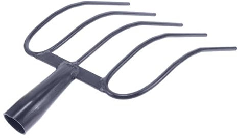 Happyyami Denti in Ferro Resistenti Per Letame e Erba Forchetta Manuale Pratica Per Raccolta Letame Mucca e Cura Prati Strumento Agricolo Tradizionale Per Uso Domestico e Fattorie