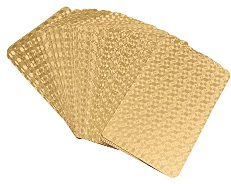 UPKOCH Color Creative Pokerkarten Mit Goldfolie Lattice Pattern Spielkarten Für Home Bar Und Büro Wasserdichtes Strapazierfähiges Kartenspiel Für Partys Und Familienfeiern